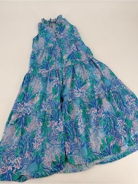 Lilly Pulitzer Mini Malone Kids Maxi Dress Girls Small 4 5 FLAW